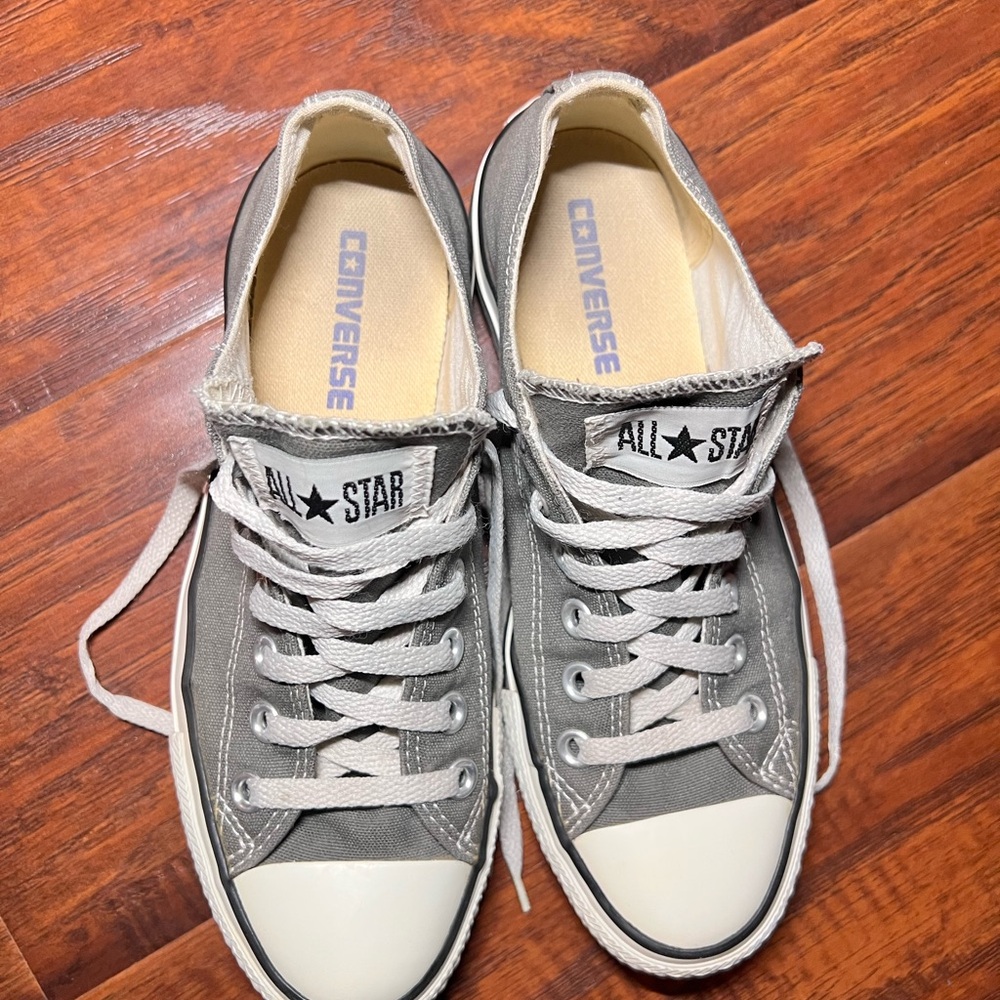 Converse Gray and White Women's Shoes - Picture 2 of 11